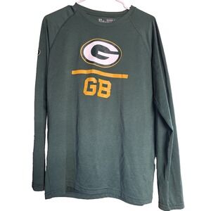Green Bay Packers Authentic Nfl combine under Armour heat gear men's small loose